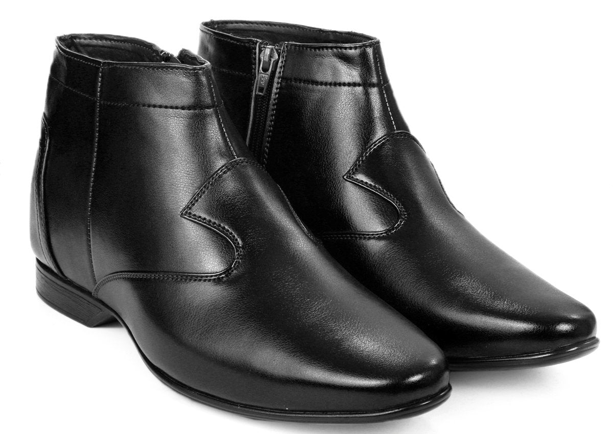 BXXY 9 cm (3.5 Inch) Height Increasing Formal and Casual Pu Leather Boots  for All Occasions