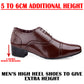 Men's Height Increasing Faux Leather Oxford Semi Brogue Formal Lace-Up Shoes