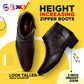 BXXY Height Increasing Ankle Zipper Boots For Men