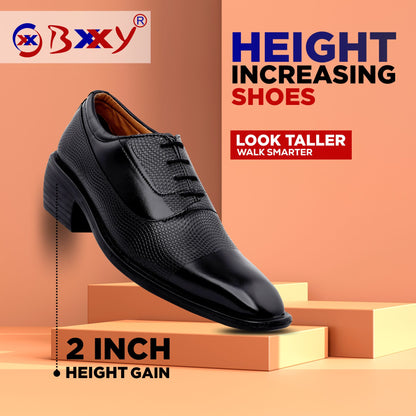 Bxxy's Faux Leather Party Wear Lace-up Shoes for Men