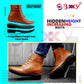 Men's 4 Inch Hidden Height Increasing Crocodile Textured Designer Boots