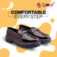 Bxxy's Premium Patent Vegan Buckle Slip-ons for Men