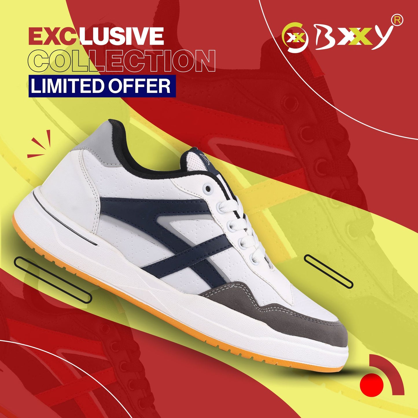 Bxxy's Faux Leather Trendiest Sports Casual Shoes for Men