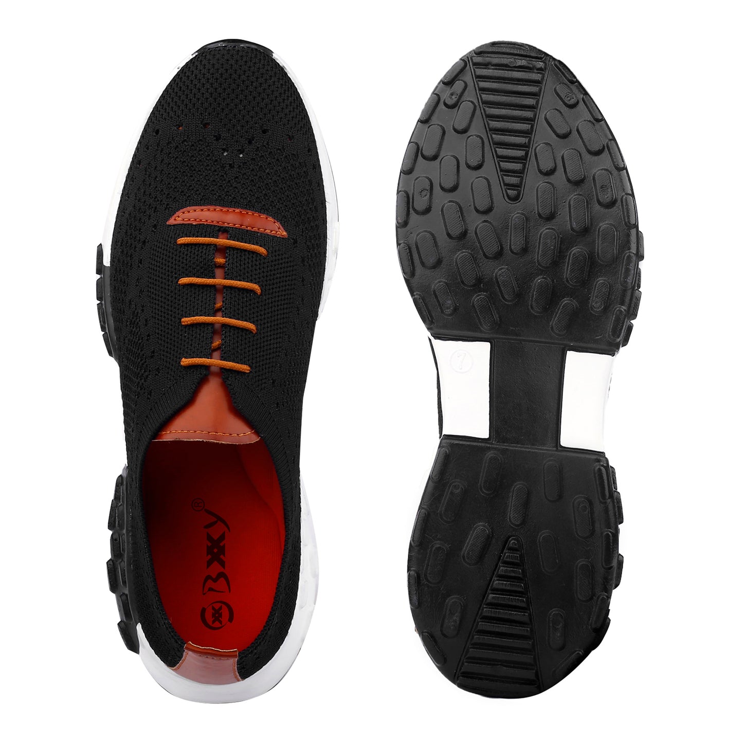 Men's Knitted Breathable Upper Casual Brogue Lace-Up Shoes