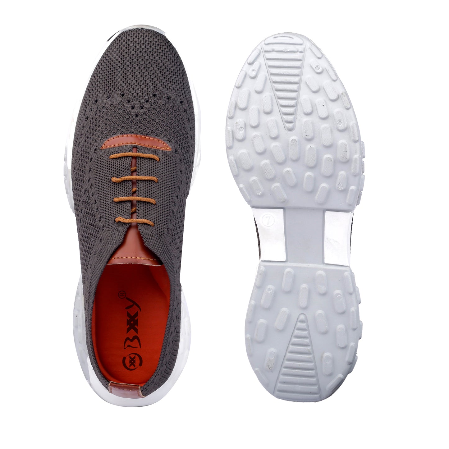 Men's Knitted Breathable Upper Casual Brogue Lace-Up Shoes