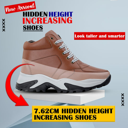 Men's 3 Inch Hidden Height Increasing Casual Outdoor Sneakers Boot