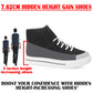 3 Inch Hidden Height Increasing Canvas Shoes