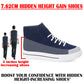 3 Inch Hidden Height Increasing Canvas Shoes