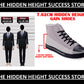 Men's 3 Inch Hidden Height Increasing Shoes