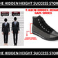 Men's 3 Inch Hidden Height Increasing Shoes