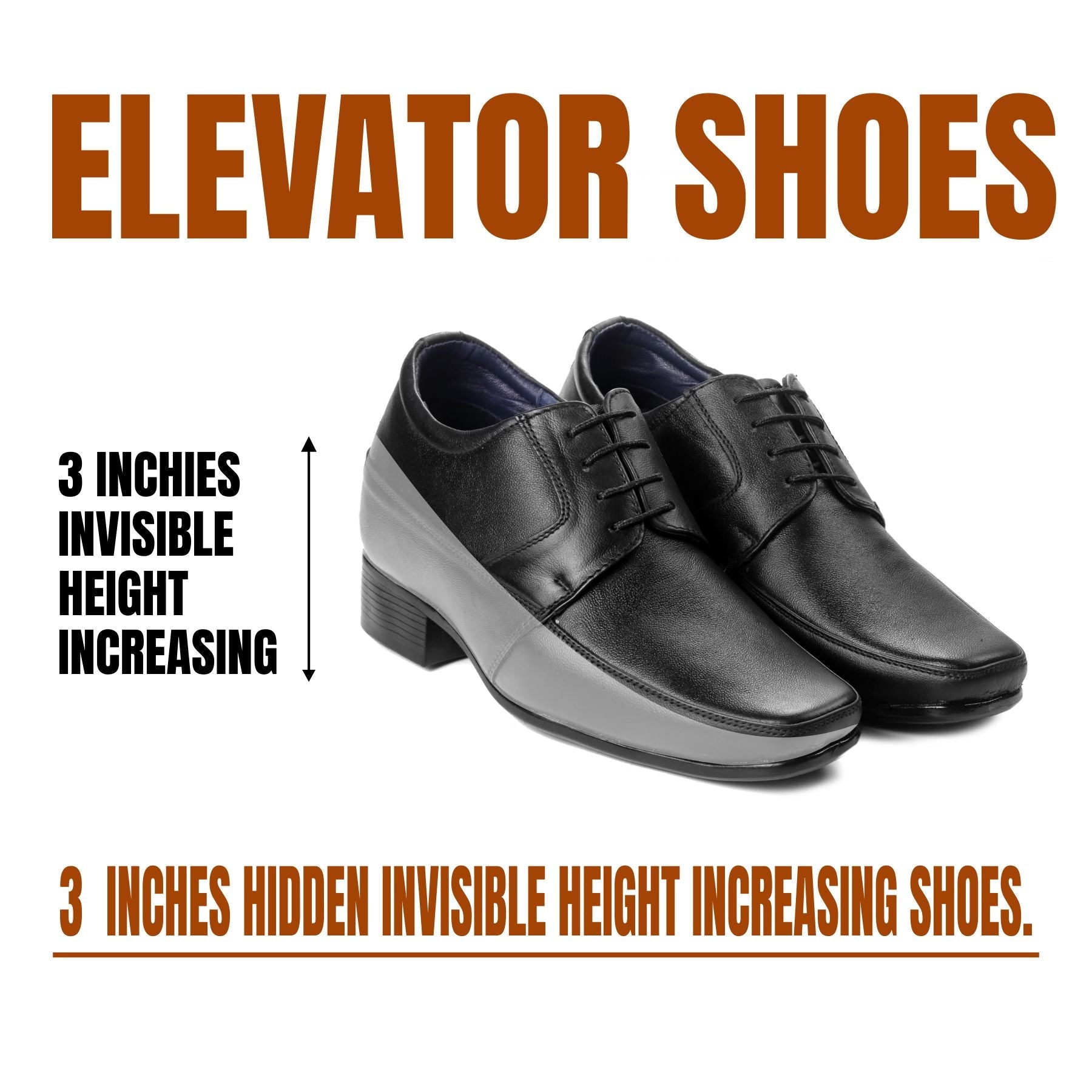 Bxxy s 3.5 inch Hidden Height Increasing Elevator Shoes For Men