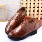 New Latest Men's 3.5 Inch Hidden Height Increasing Vegan Leather Brogue Shoes