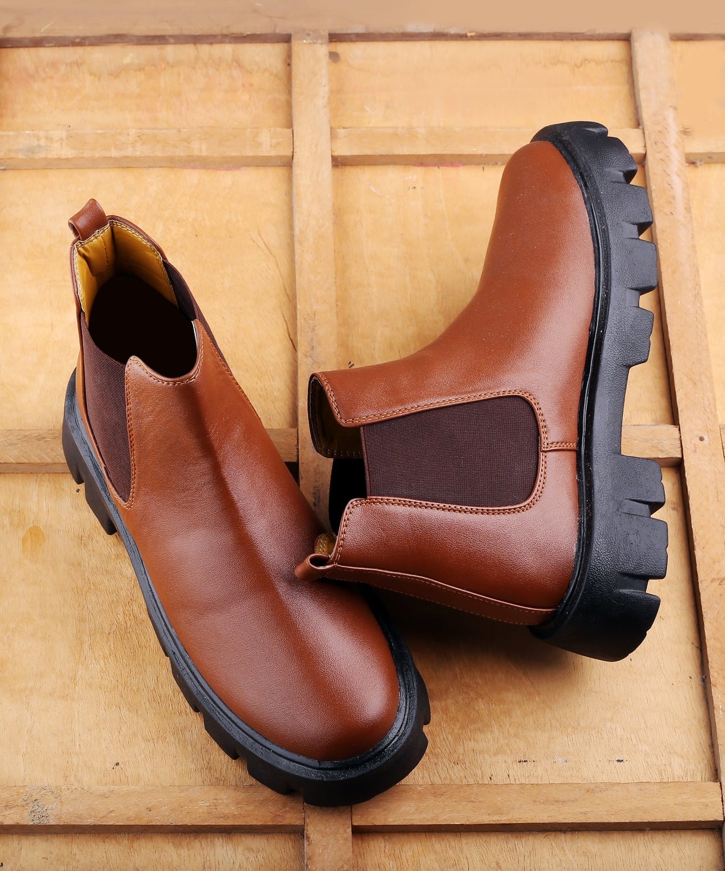 Bxxy's Faux Leather Chelsea Boots for Men