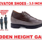 New Latest Men's 3.5 Inch Hidden Height Increasing Vegan Leather Brogue Shoes