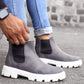 Bxxy Men's Suede Material Casual Chelsea Slip-On Boots