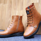 Men's 4 Inch Hidden Height Increasing Crocodile Textured Designer Boots