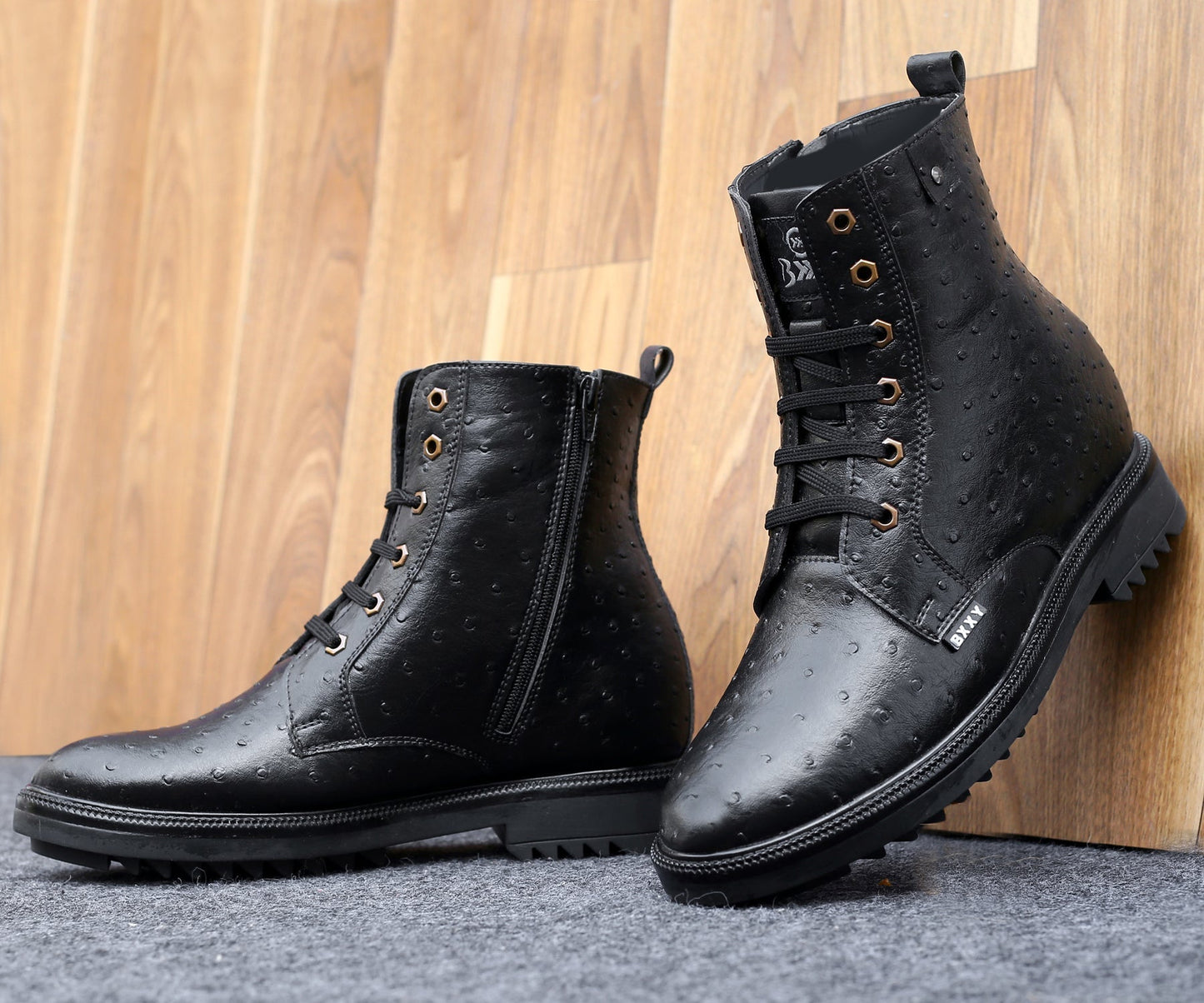 Bxxy 4 Inch Hidden Height Increasing Fashionable High Ankle Boots For Men