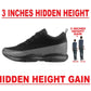 Bxxy Men's 3 Inch Hidden Height Increasing Stylish Casual Sports Lace-Up Shoes