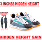 Bxxy's 3 Inch Hidden Height Increasing Elevator Sports Casual Lace-up Shoes