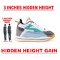 Bxxy Men's Stylish 3 Inch Hidden Height Increasing Casual Sports Lace-Up Shoes.