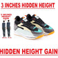 Bxxy's 3 Inch Hidden Height Increasing Breathable Lace-up Sports Shoes