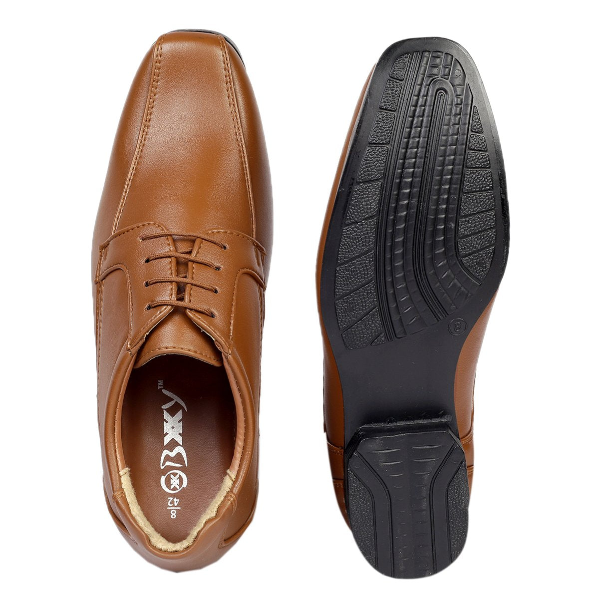 Bxxy's Faux Leather Partywear Lace-up Formal Shoes for Men