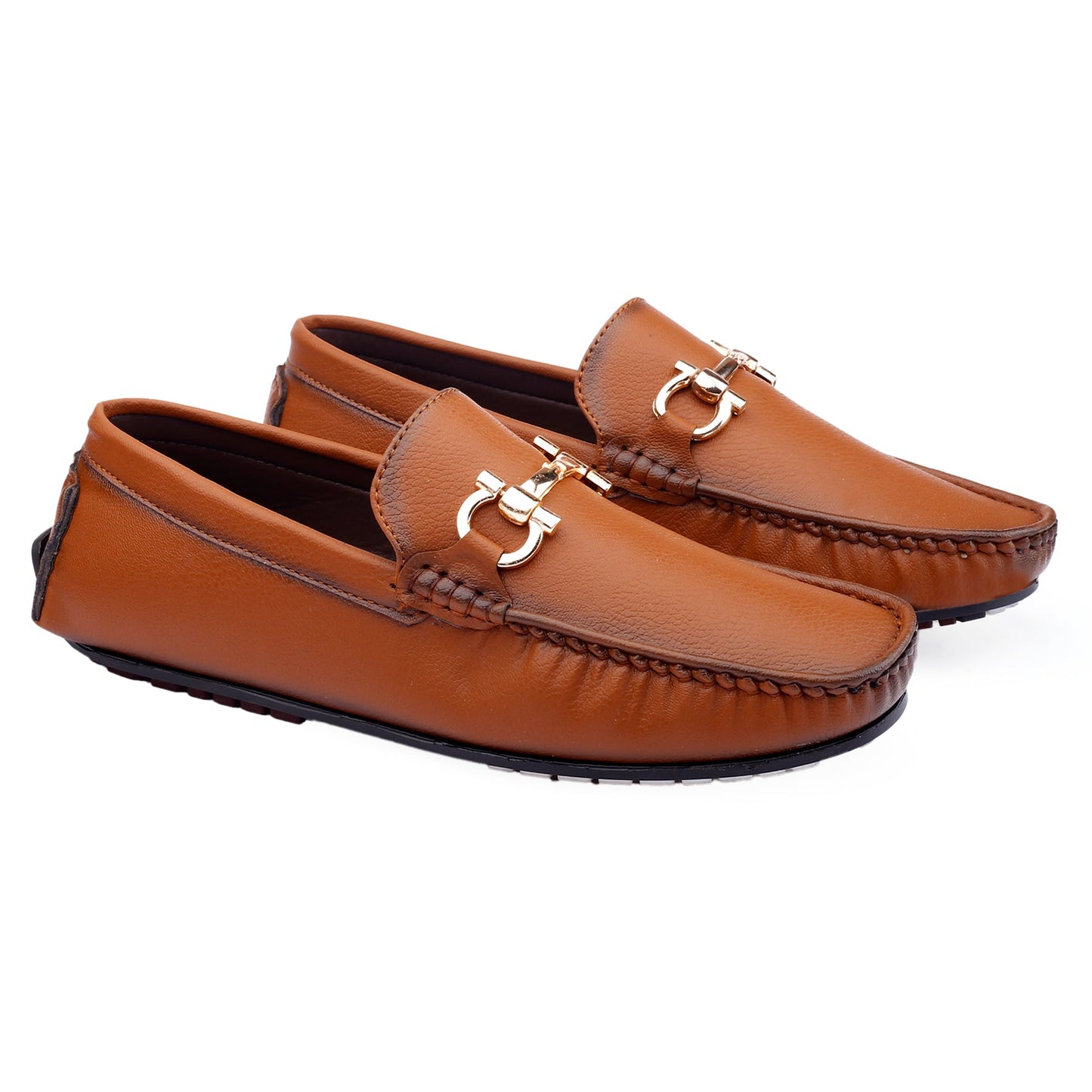 Men's Faux Leather Buckle Designer Loafers Shoes