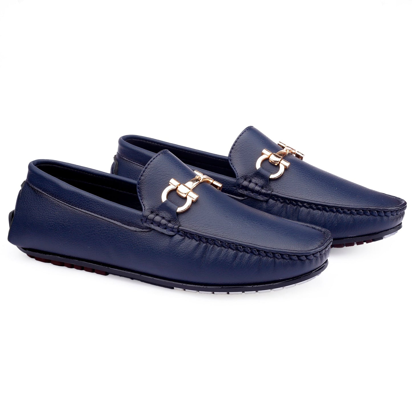 Men's Faux Leather Buckle Designer Loafers Shoes