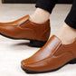 Bxxy's 3 Inch Hidden Height Increasing Elevator Slip-ons Faux Leather Formal Shoes