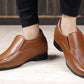 Bxxy's 3 Inch Hidden Height Increasing Elevator Slip-ons Faux Leather Formal Shoes