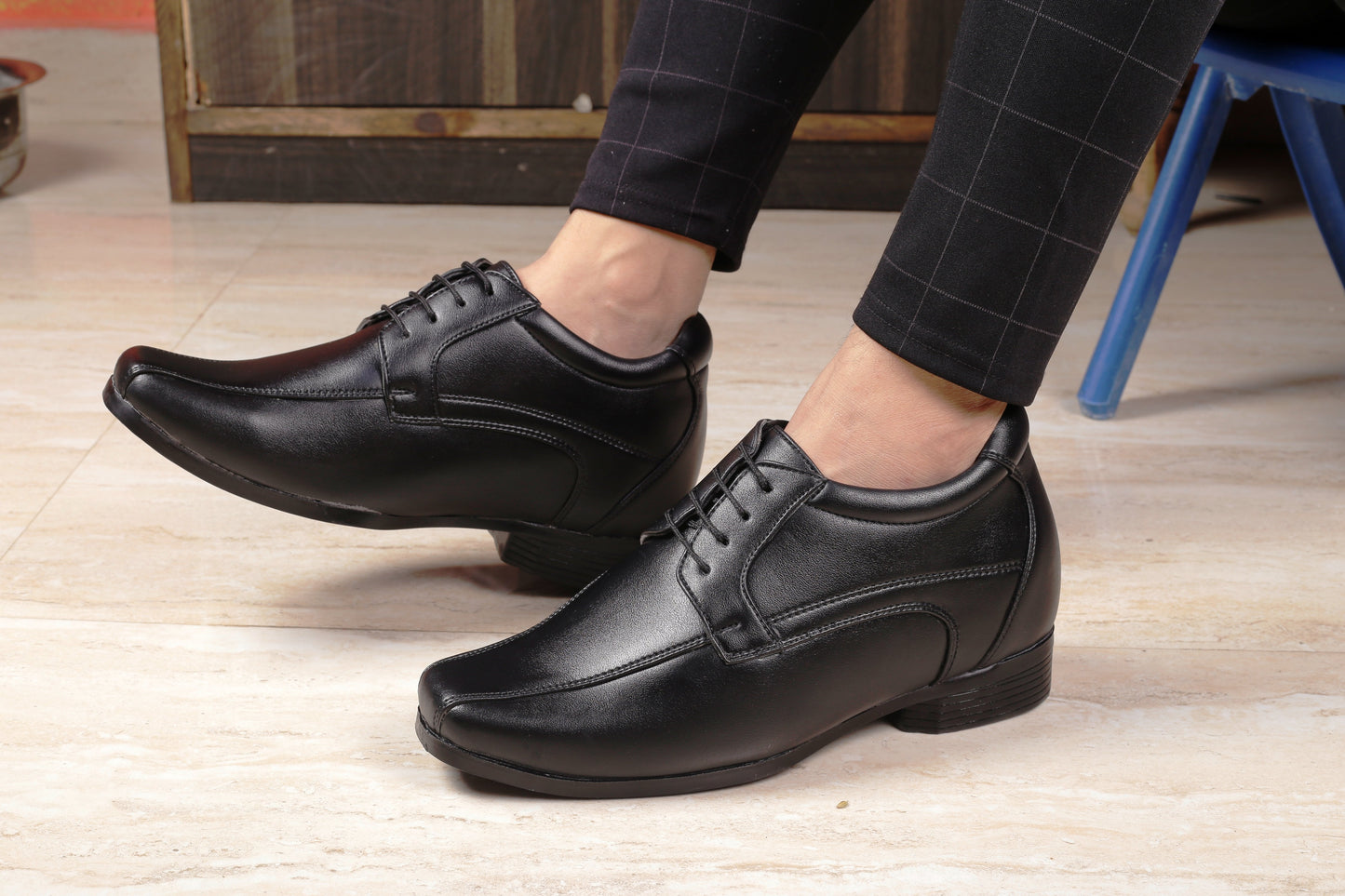 Bxxy's Faux Leather Partywear Lace-up Formal Shoes for Men