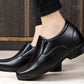 Bxxy's 3 Inch Hidden Height Increasing Elevator Slip-ons Faux Leather Formal Shoes