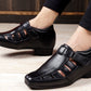 Bxxy's 3 Inch Hidden Height Increasing Elevator Faux Leather Sandals for Men