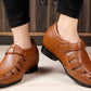 Bxxy's 3 Inch Hidden Height Increasing Elevator Faux Leather Sandals for Men