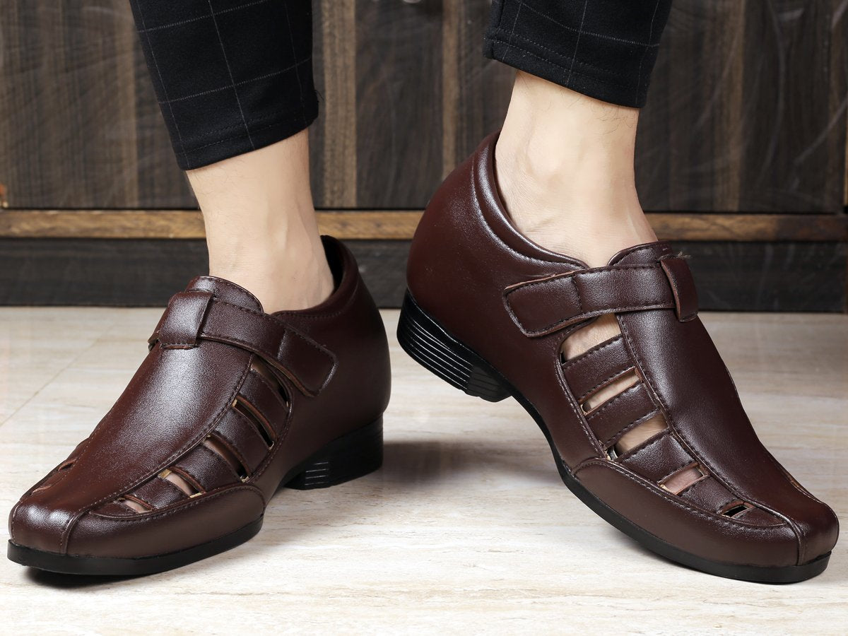 Bxxy's 3 Inch Hidden Height Increasing Sandals for Men