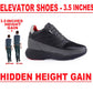 Men's Latest 3.5 Inch Hidden Height Increasing Casual Sneaker And Party Wear Lace-Up Shoes