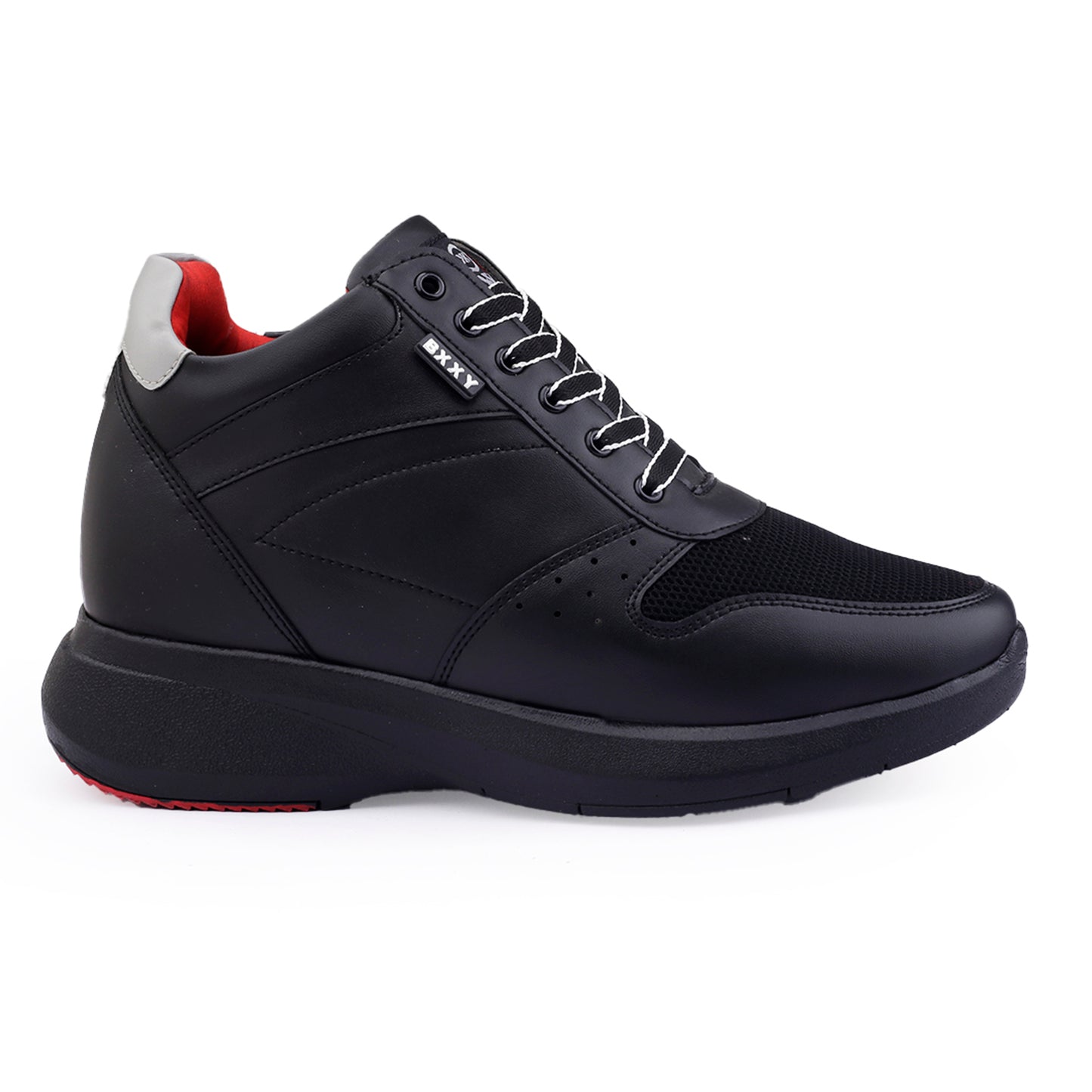 New Latest Men's Hidden Height Increasing Up Leather Casual Lace up And Ankle Shoes With Pu Material