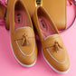 Bxxy's Textured Tassel Loafers for Women