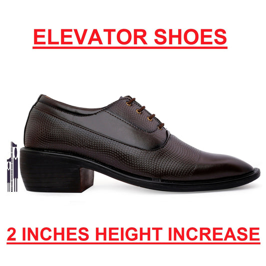 Bxxy's Faux Leather Wedding Wear Lace-up Shoes for Men