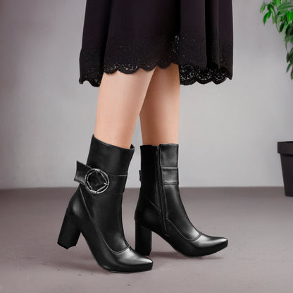 Women's Classy ankle buckle Boots