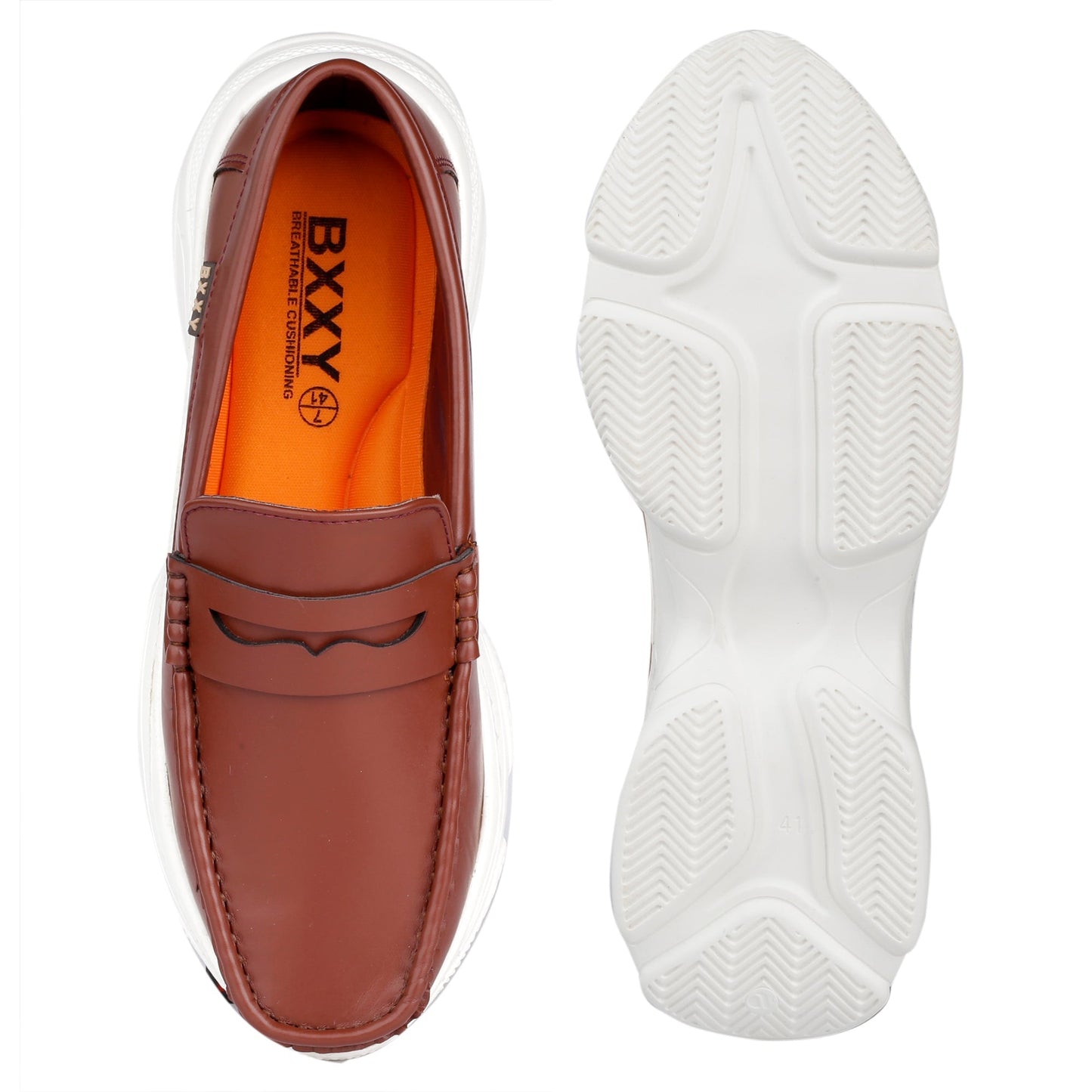Bxxy's Vegan Leather Trendiest Checker Loafers for Men