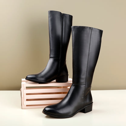 Bxxy's Ultra Fashionable High Knee Zipper Long Boots For Women