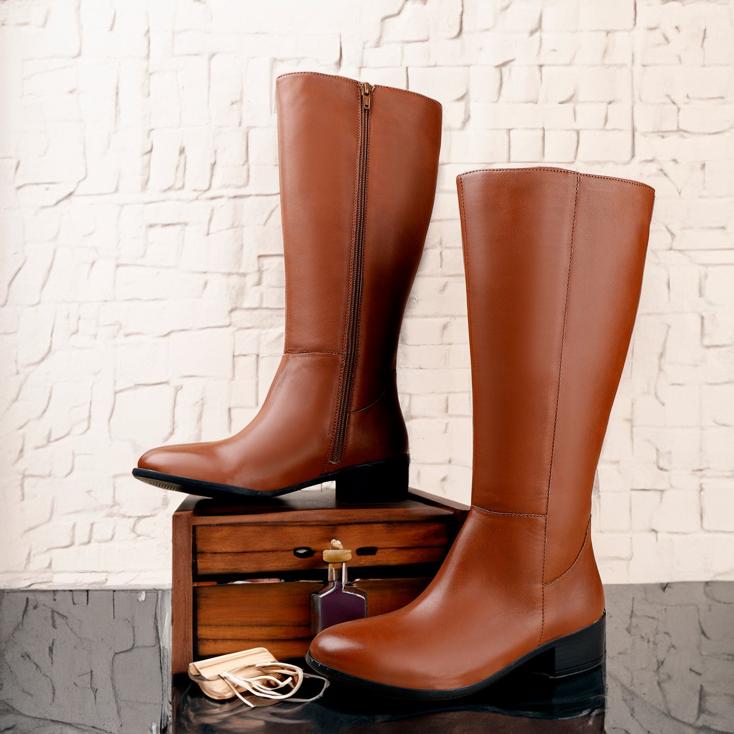 Bxxy's Ultra Fashionable High Knee Zipper Long Boots For Women