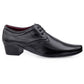 Men's Height Increasing Faux Upper Formal Derby Black Lace-Up Shoes