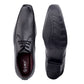 Men's Height Increasing Faux Upper Formal Derby Black Lace-Up Shoes