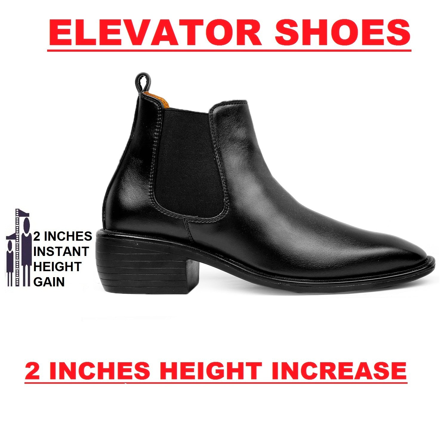 Men's 3 inch heel boots best sale