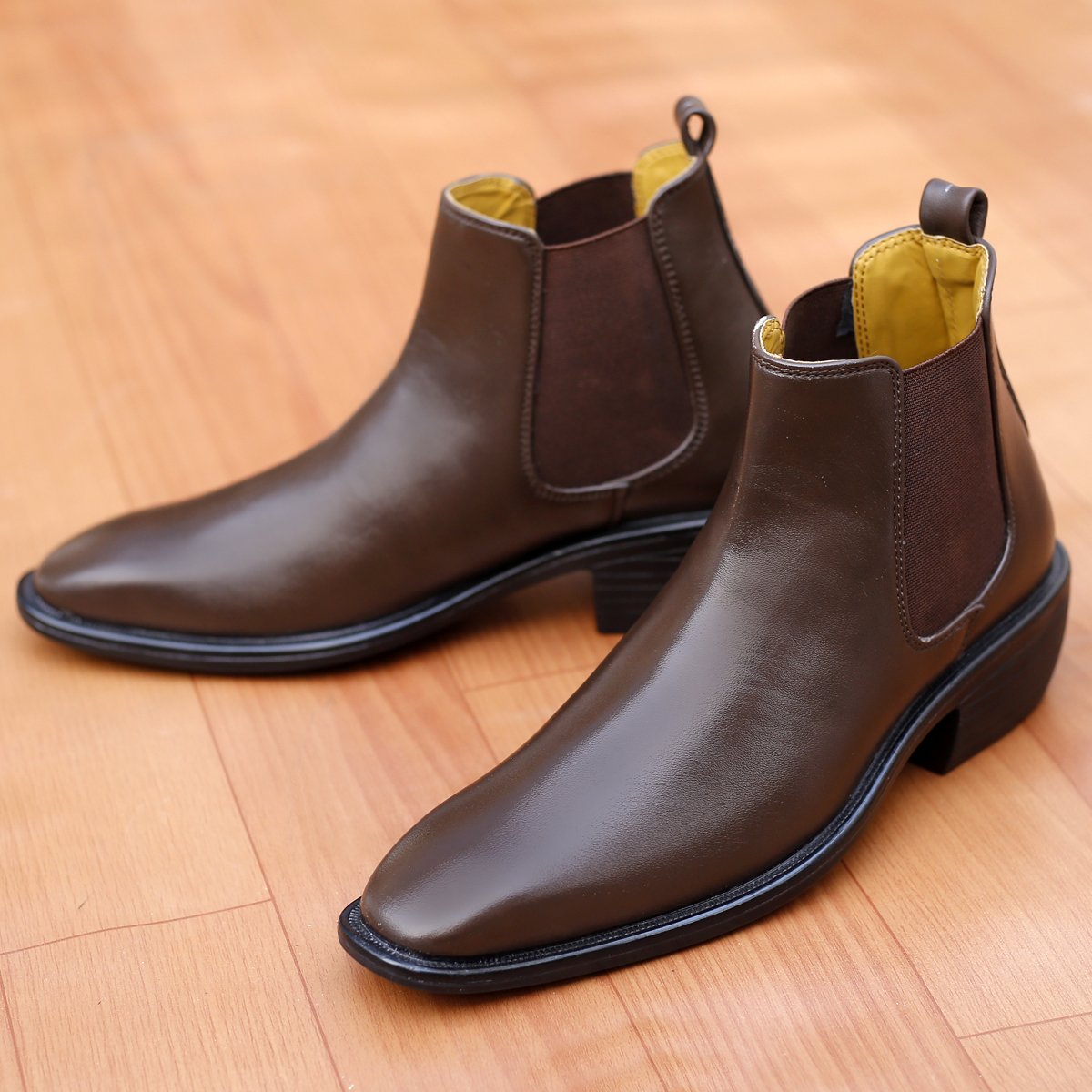 Bxxy's Vegan Leather Ultra Stylish Comfortable Slip-on Chelsea Boots for Men