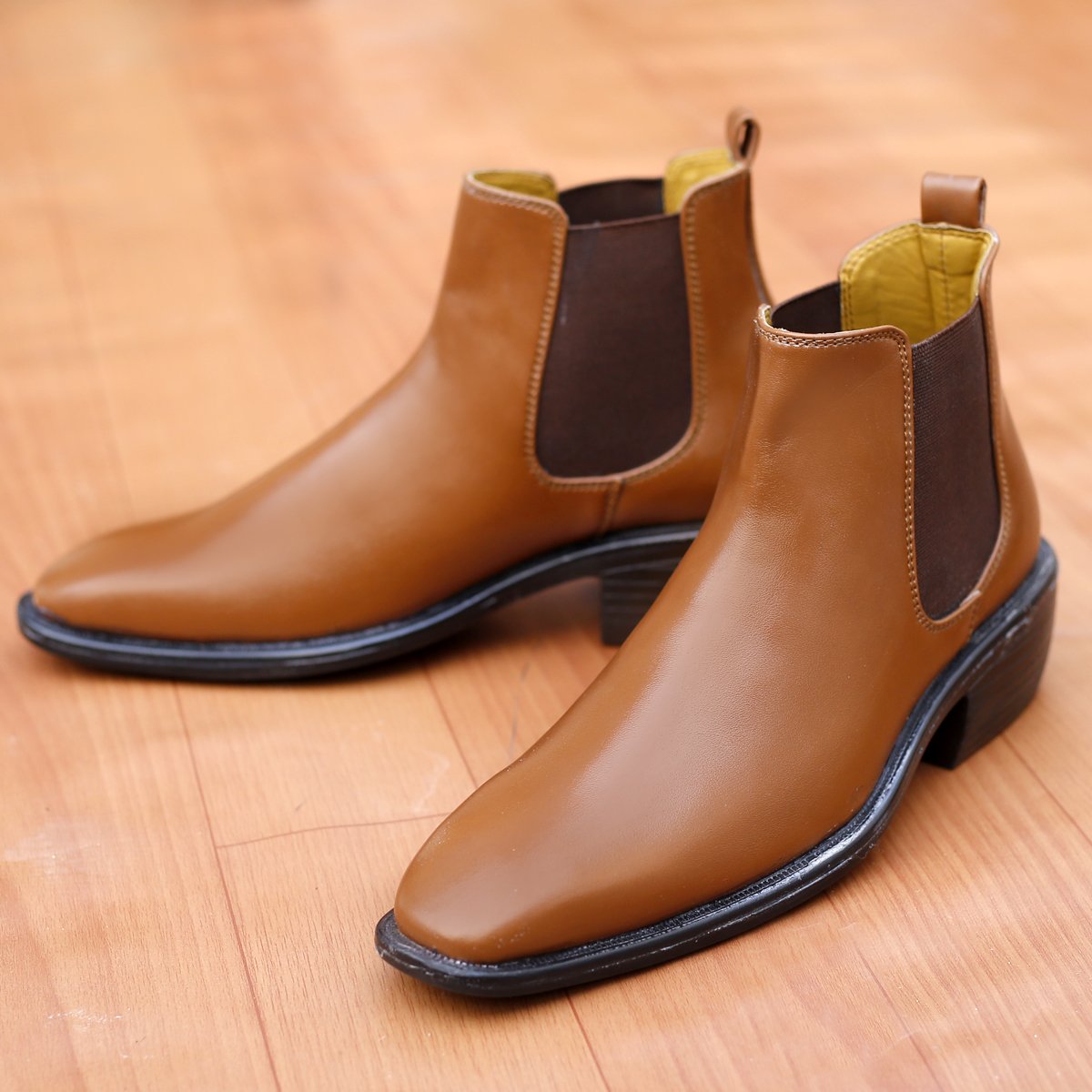 Bxxy's Vegan Leather Ultra Stylish Comfortable Slip-on Chelsea Boots for Men