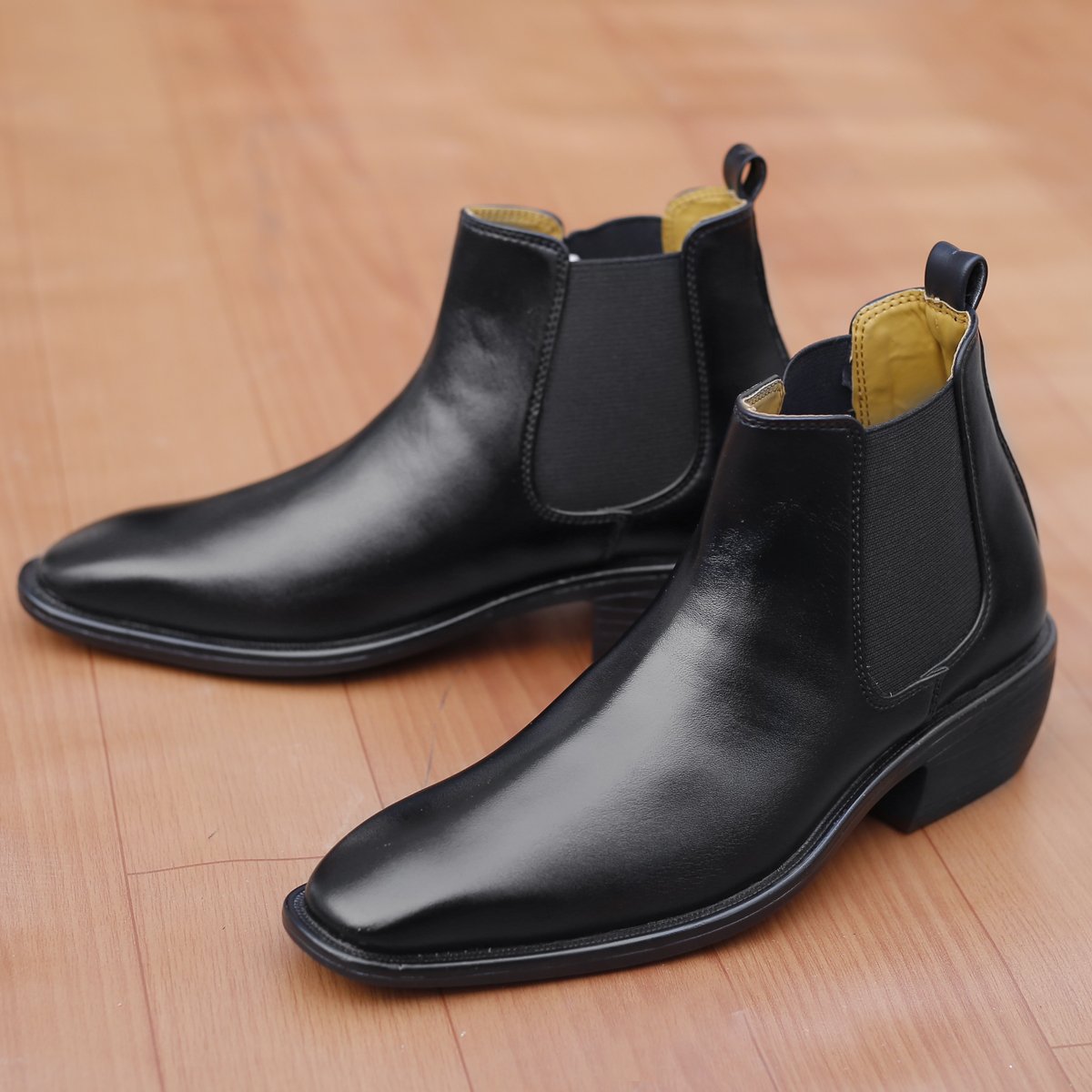 Mens faux leather chelsea boots on sale