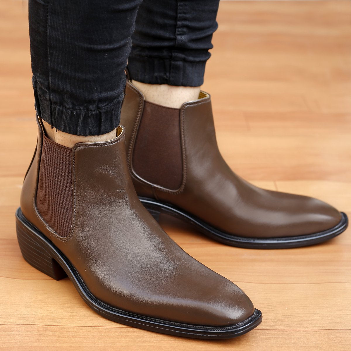 Bxxy's Vegan Leather Ultra Stylish Comfortable Slip-on Chelsea Boots for Men